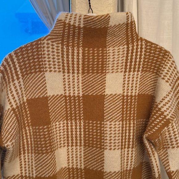 Madewell plaid mockneck tunic sweater - Picture 7 of 13